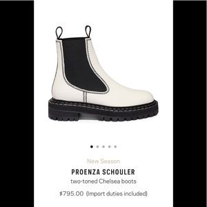 Bnib proenza schouler chelsea boot sz 39
